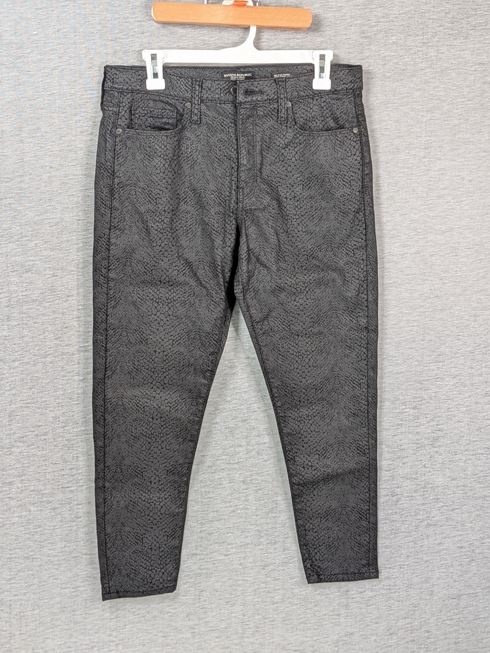 Banana Republic Premium Denim Midrise Skinny Serpent (Snake) Print Jeans - Picture 5 of 12